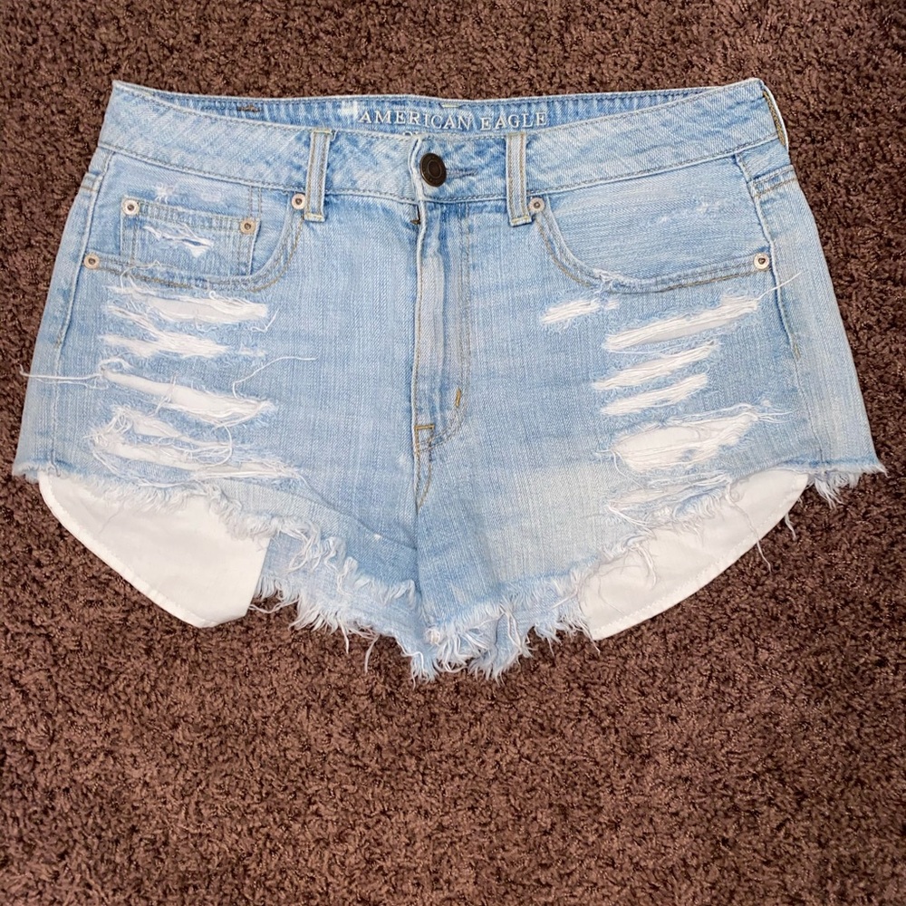 Distressed Denim Shorts